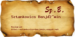 Sztankovics Benjámin névjegykártya